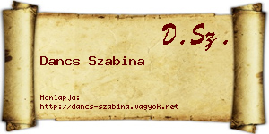 Dancs Szabina névjegykártya
